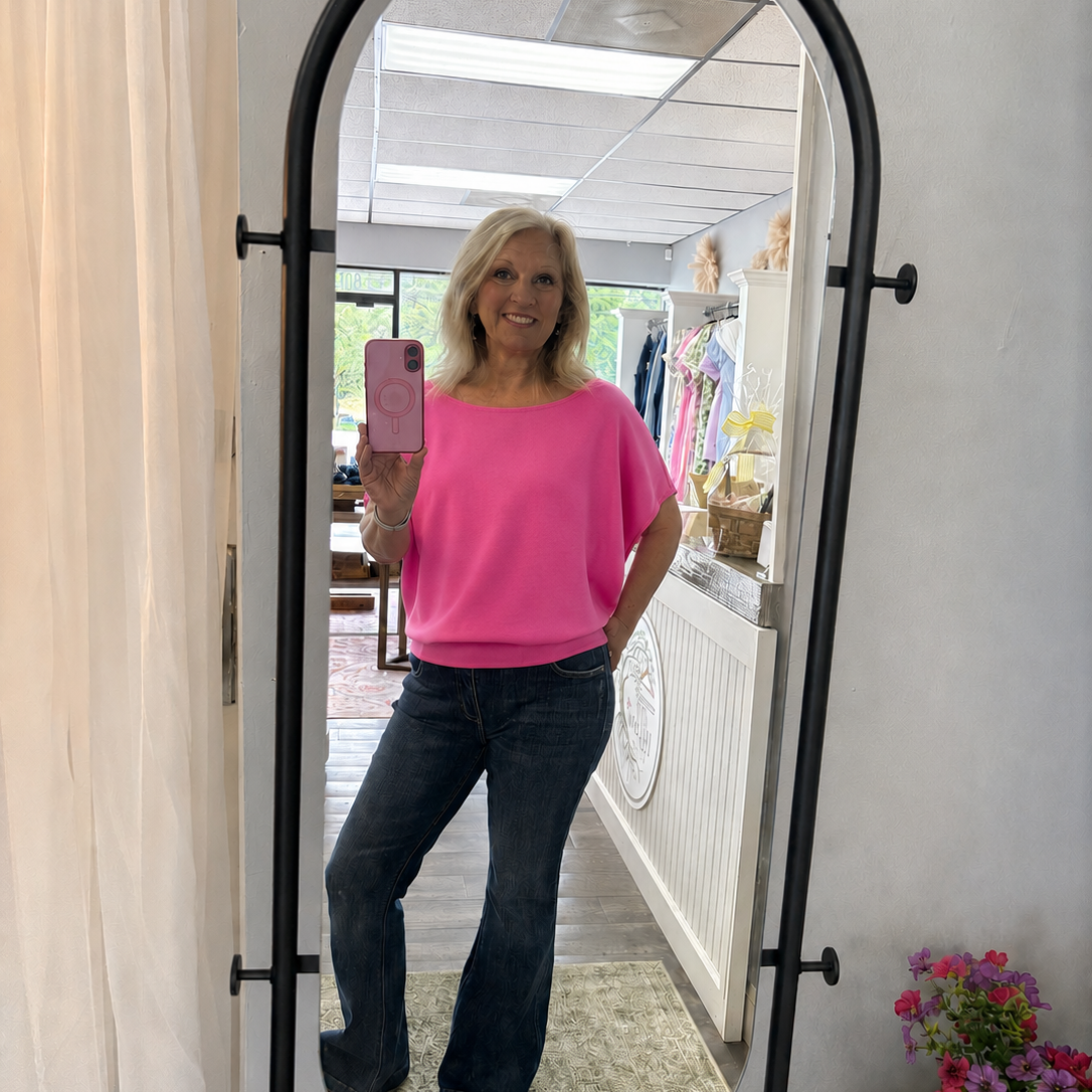 POPPY PINK DOLMAN TOP