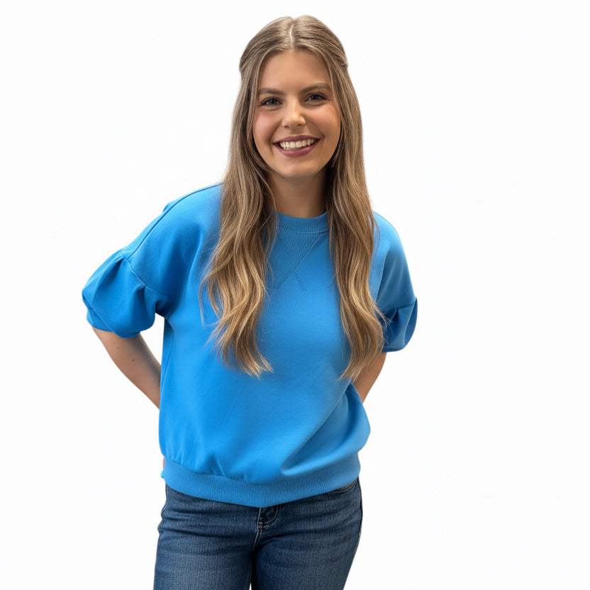 MORNING GLORY BLUE PULLOVER