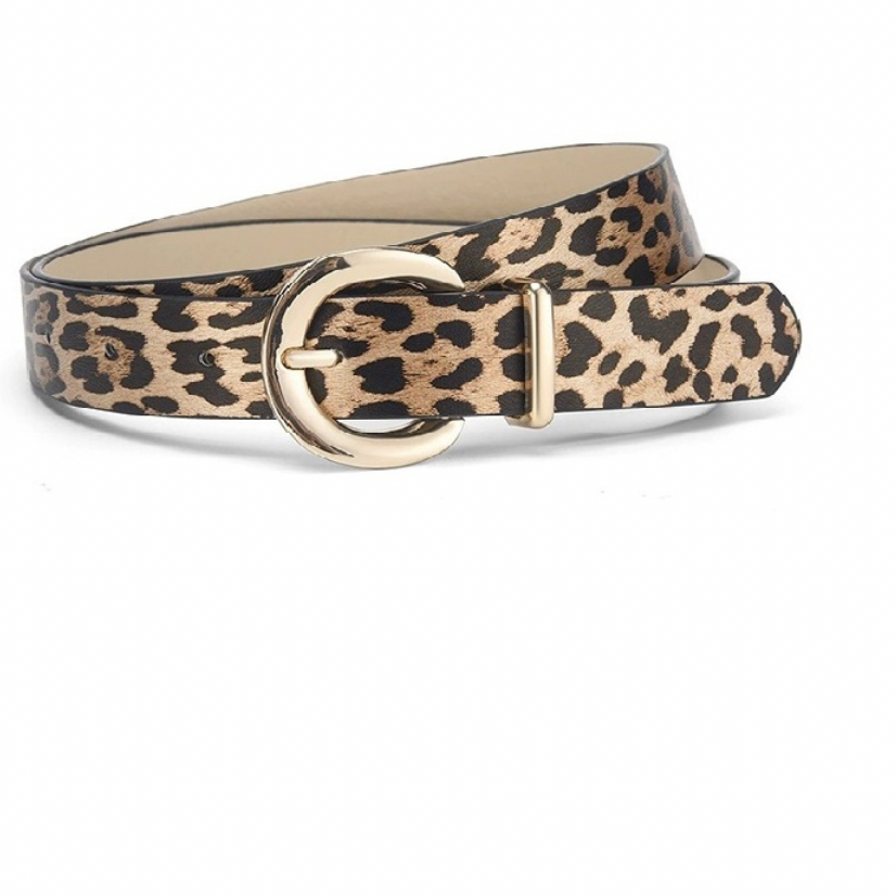LEOPARD BELT GOLD PIN BUCKLE