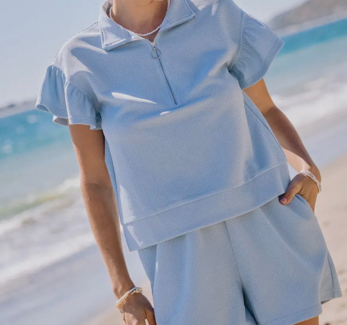 RIBBED JACQUARD TRACK SUIT SET