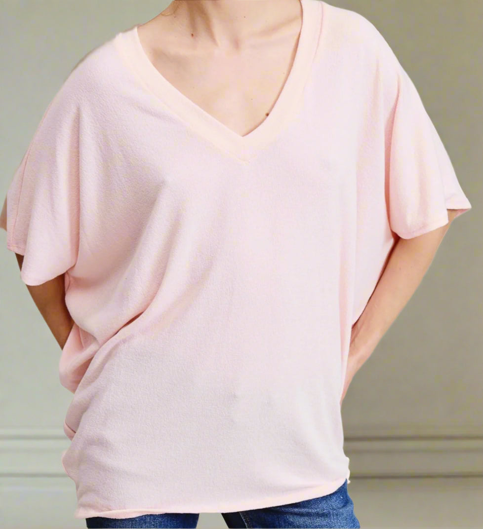 V NECK COCOON TOP