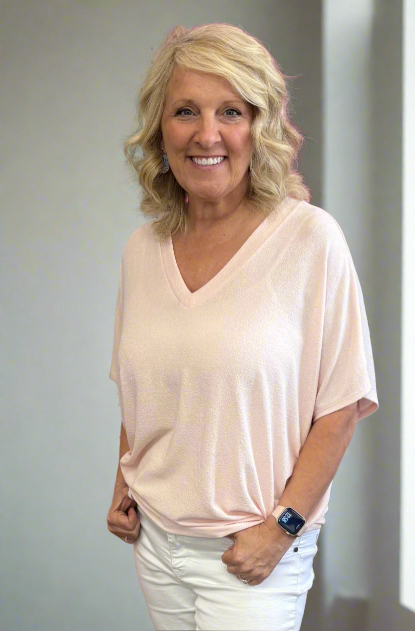 V NECK COCOON TOP