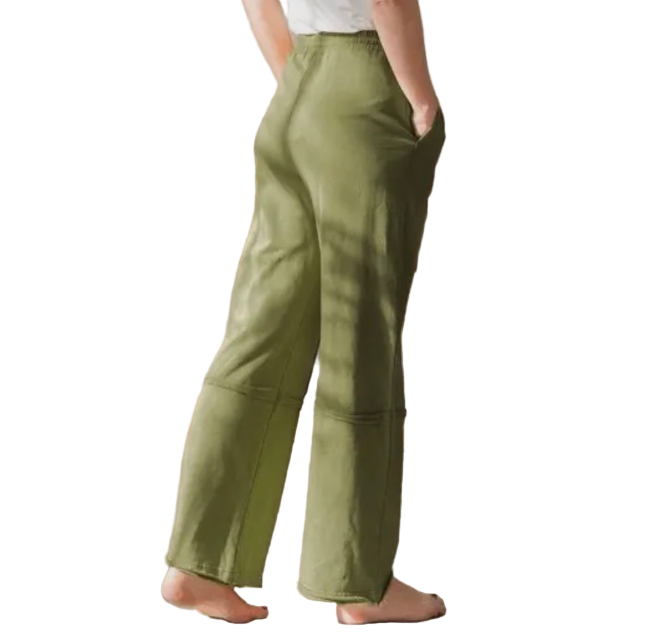 ACID WASHED PANTS: OLIVE