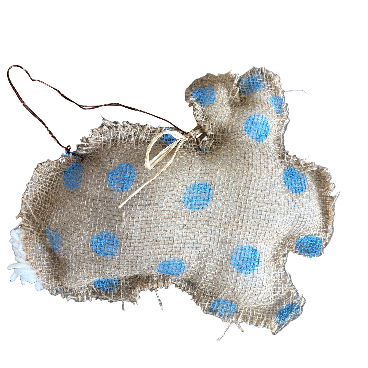 RUSTIC FABRIC BUNNY HANGER