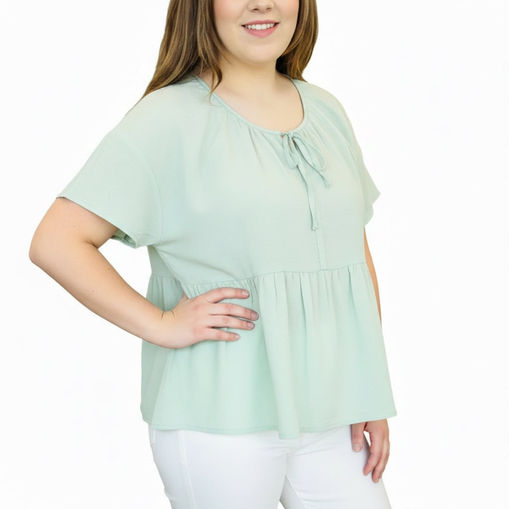 SAGE SOUTHERN CHARM BABYDOLL TOP
