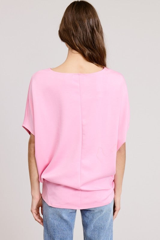 SHORT SLEEVE DOLMAN TOP
