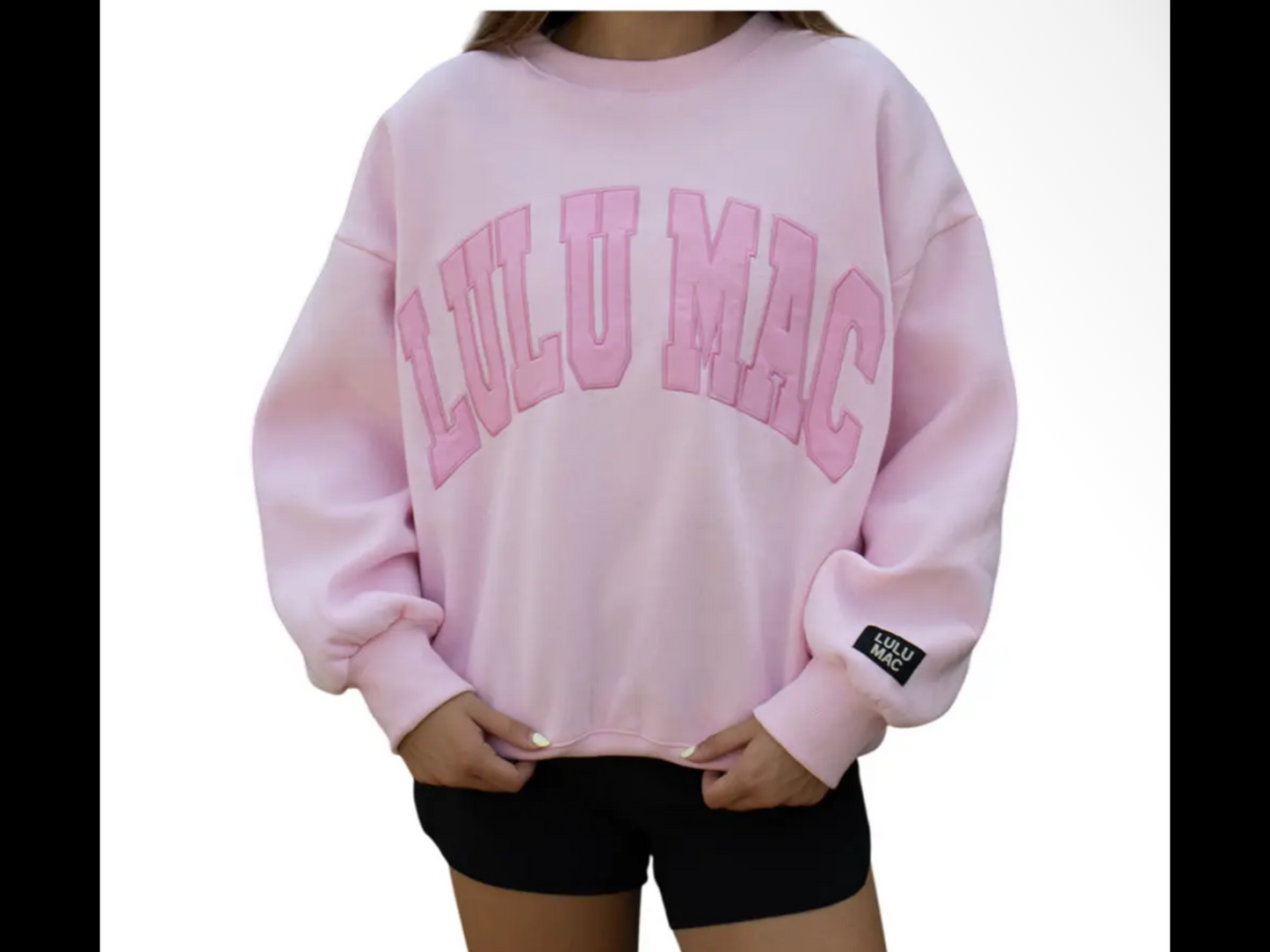 LULU MAC PINK SWEATSHIRT WOMENS
