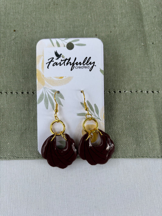 EARRINGS: DEEP CRIMSON DANGLES