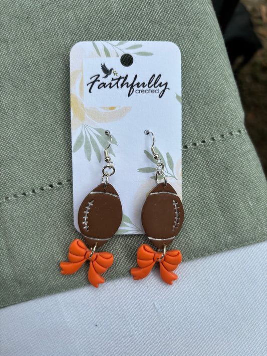 EARRINGS: ON GAME DAY WE WEAR ORANGE