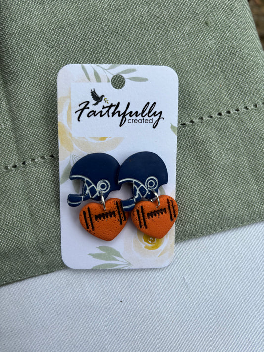 EARRINGS: BLUE & ORANGE