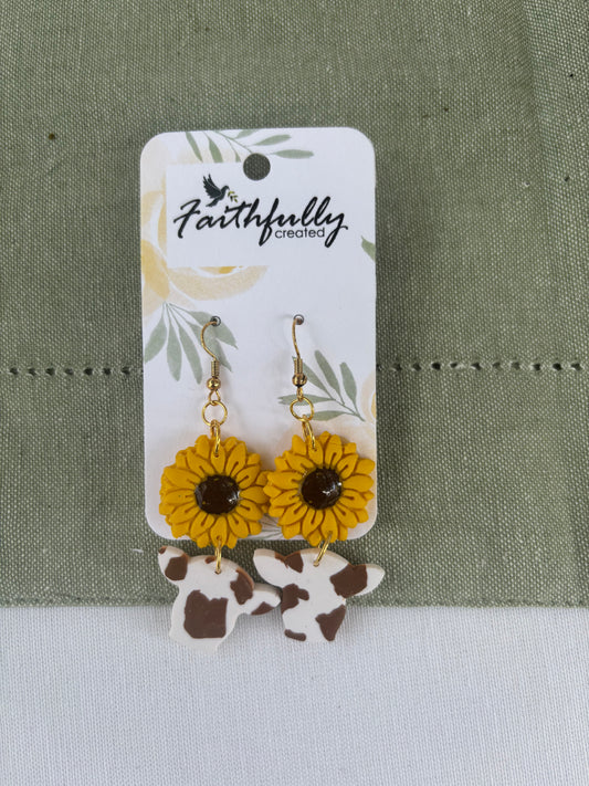EARRINGS:SUNFLOWER