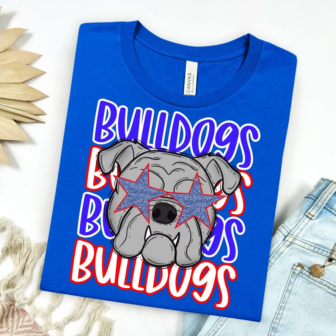 BULLDOG STAR TEE BLUE