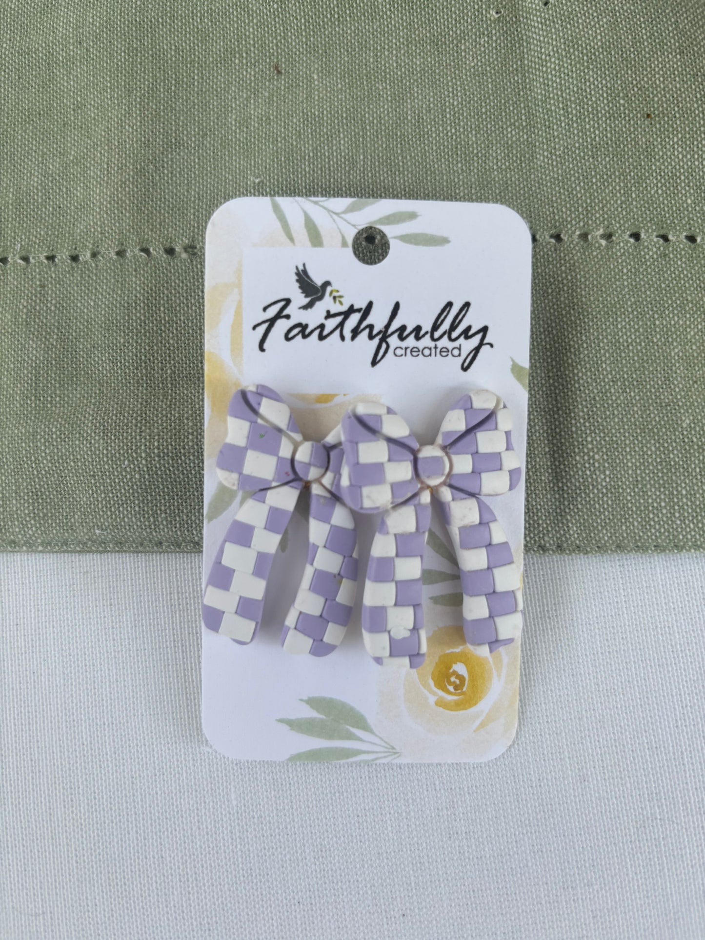 PURPLE & WHITE CHECKERED