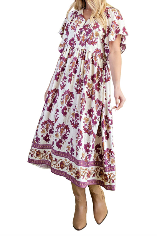FLORAL FALL PRINTED MAXI