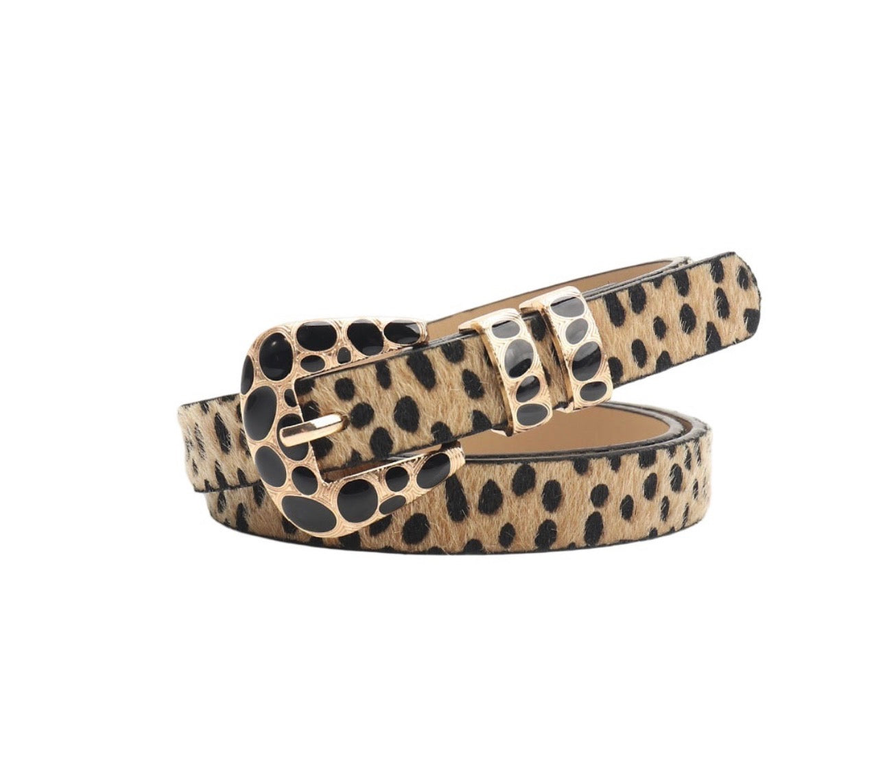LEOPARD BUCKLE BELT