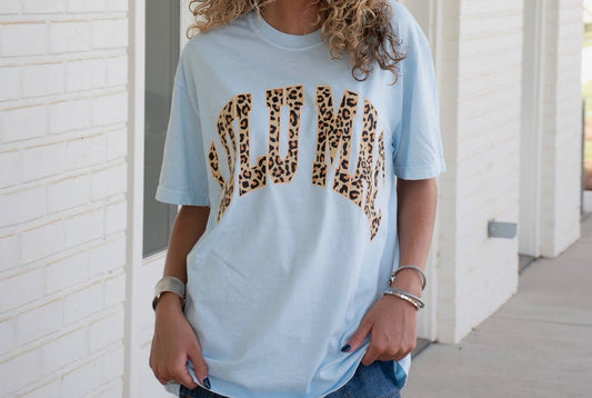 LULU MAC CHAMBRAY LEOPARD TEE