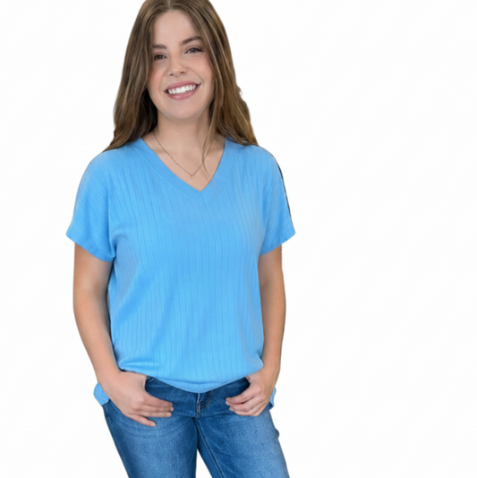 COSTAL CLOUD RIBBED TOP