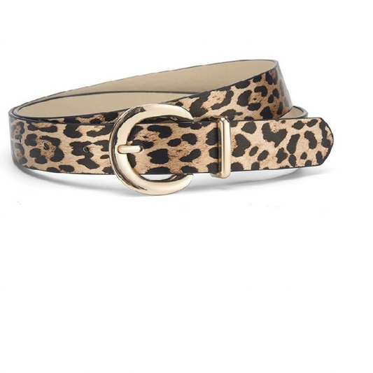 LEOPARD  BELT GOLD PIN BUCKLE