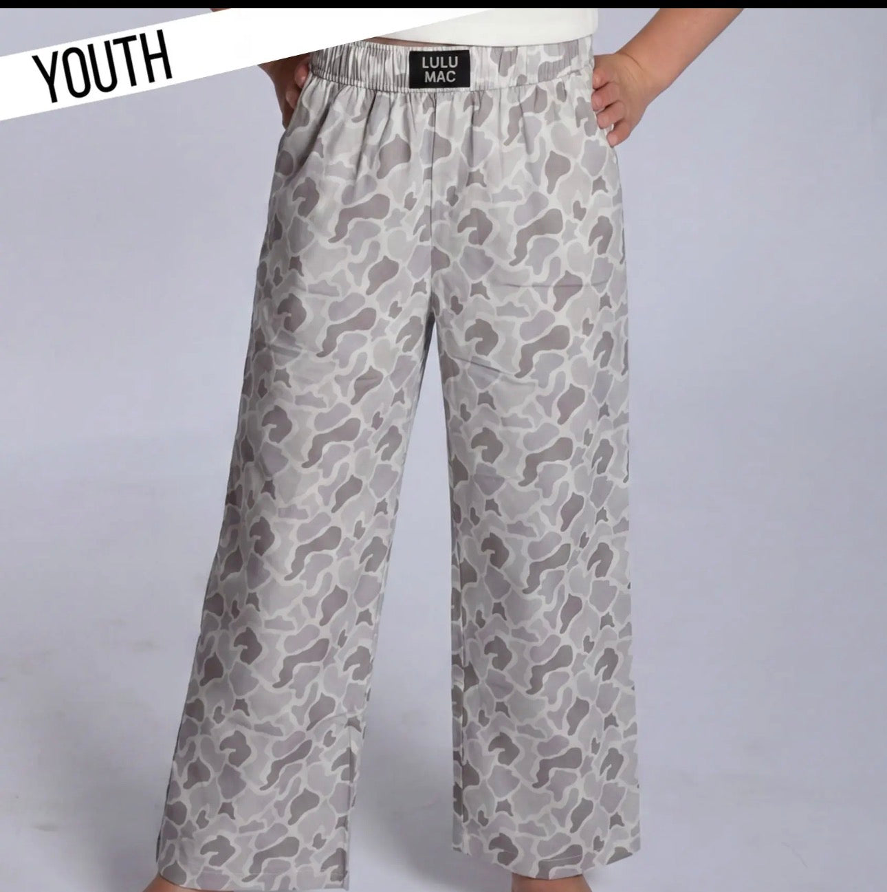 LULU MAC LIGHT CAMO PANTS YOUTH