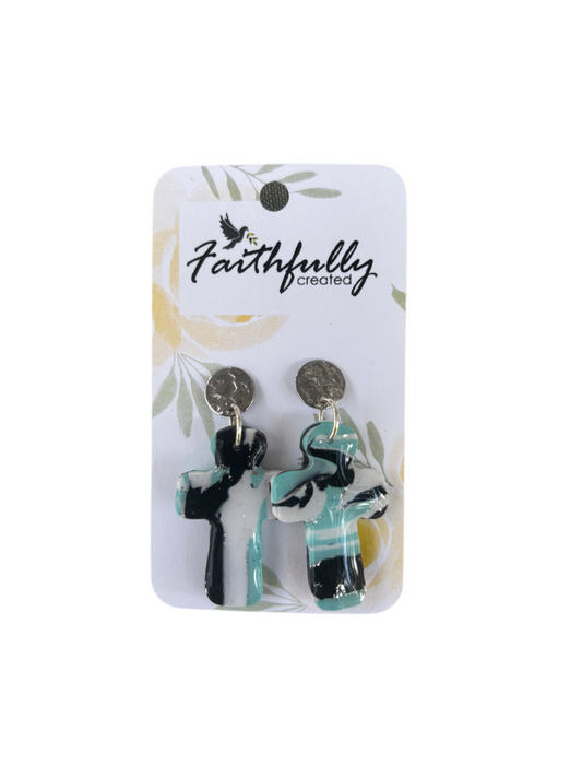 EARRINGS:CROSS