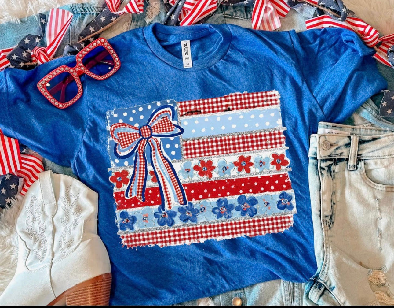 FLORAL FLAG TEE