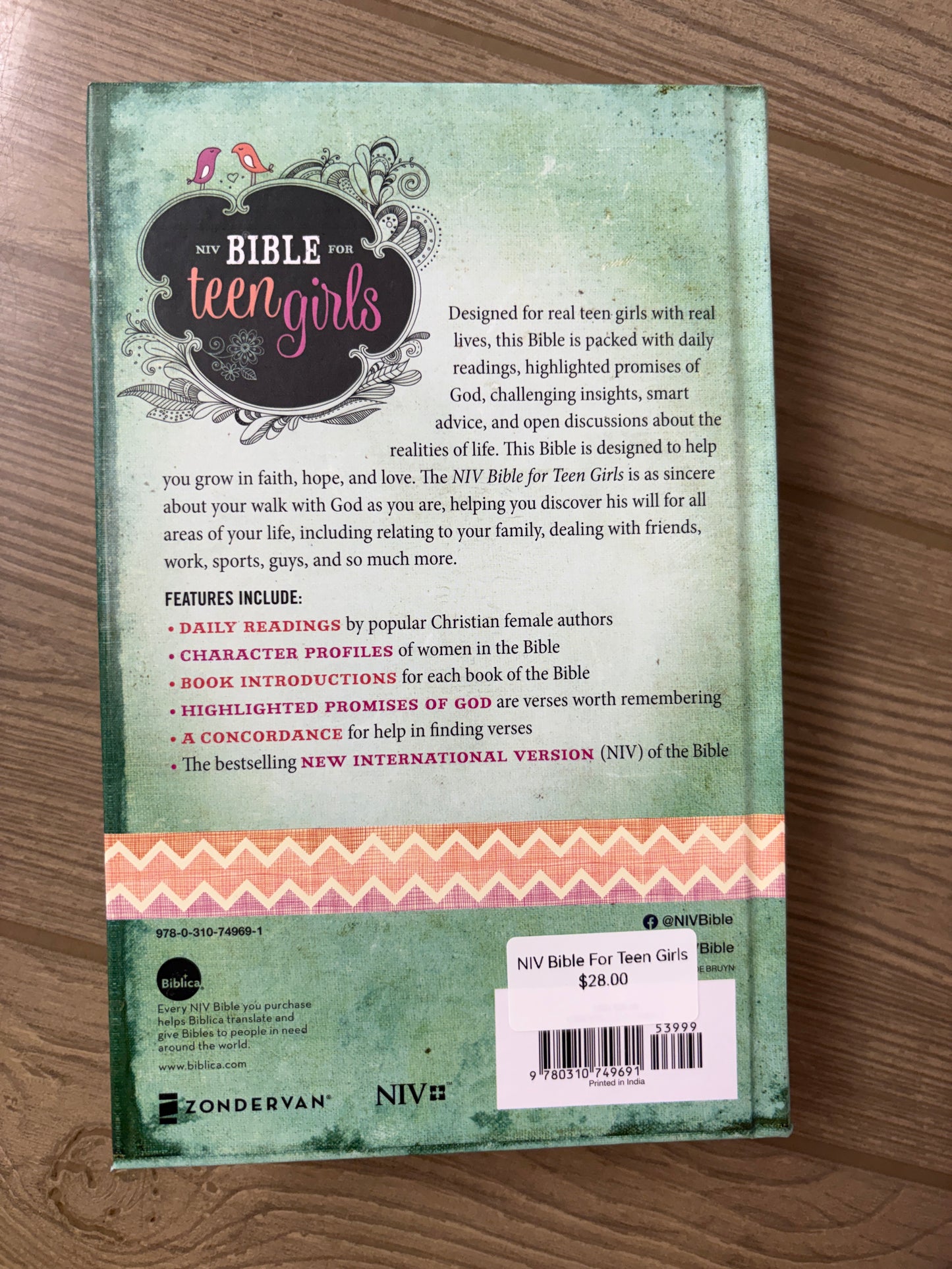NIV BIBLE FOR TEEN GIRLS