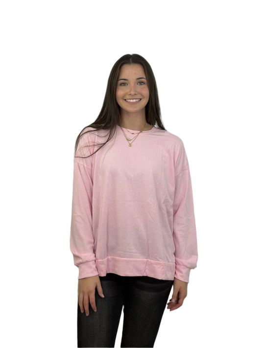 FRENCH TERRY SWEATSHIRT IN PINK