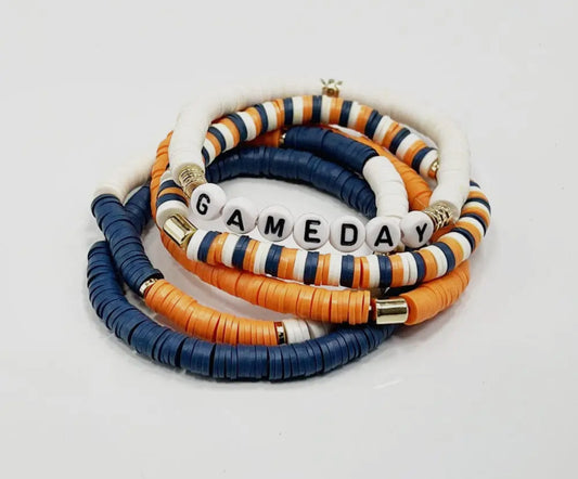 BLUE & ORANGE TEAM BRACELET SET