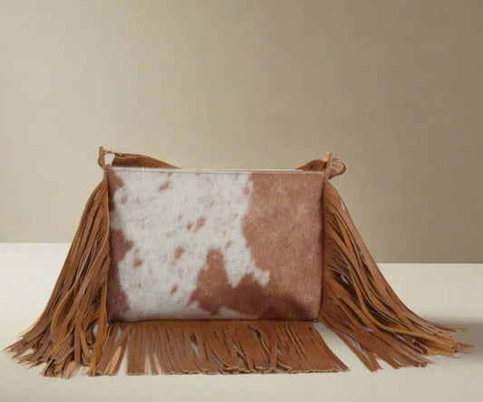 CROSSBODY:  AYRSHIRE COW PRINT
