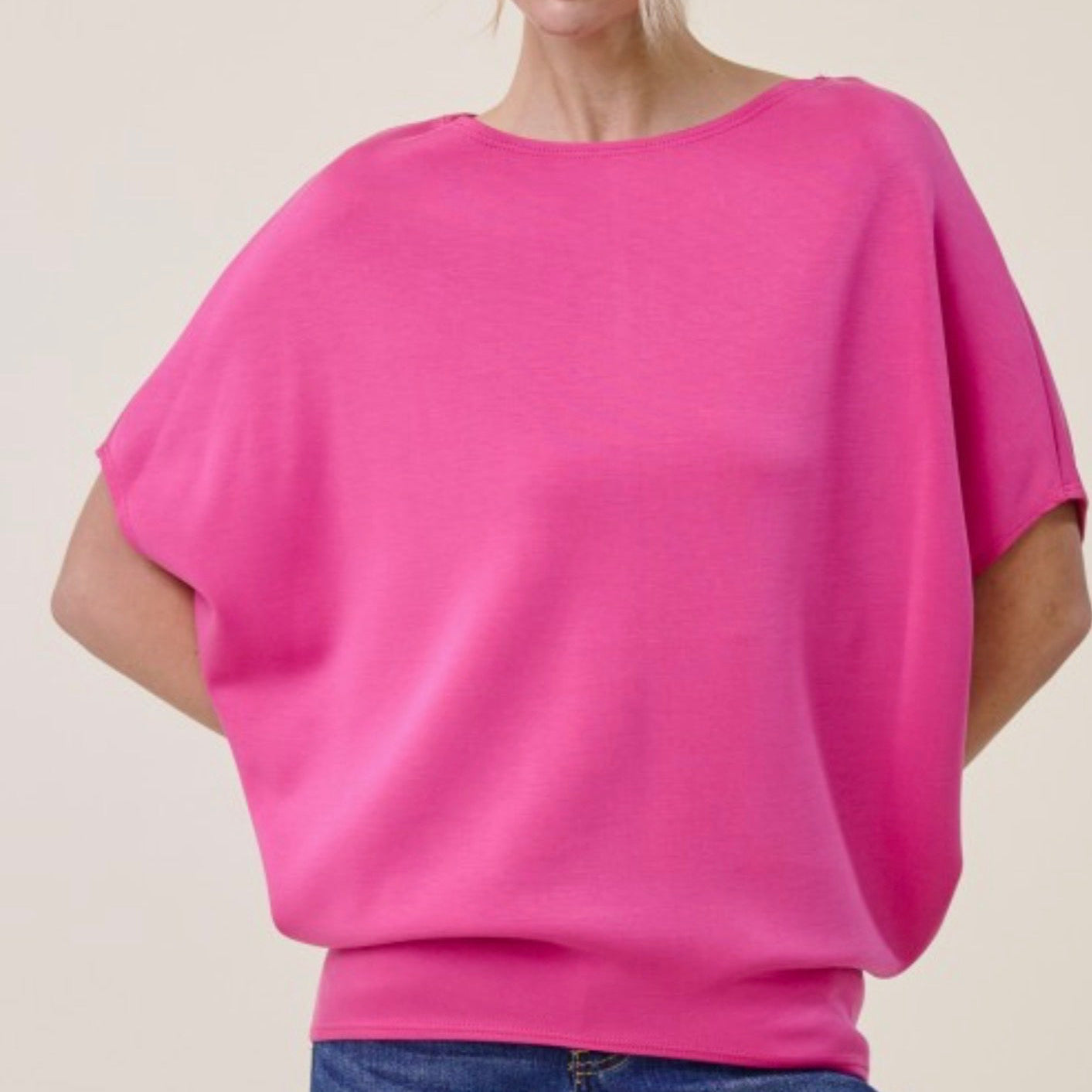POPPY PINK DOLMAN TOP