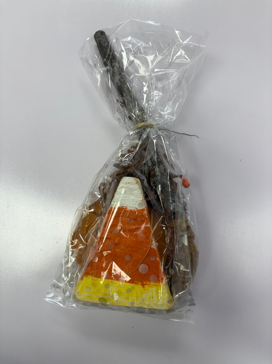 CANDY CORN & BROOM GOODIE BAG