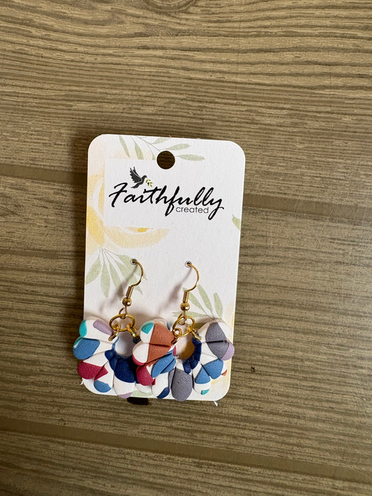 EARRINGS:MULTI COLERED DANGLES