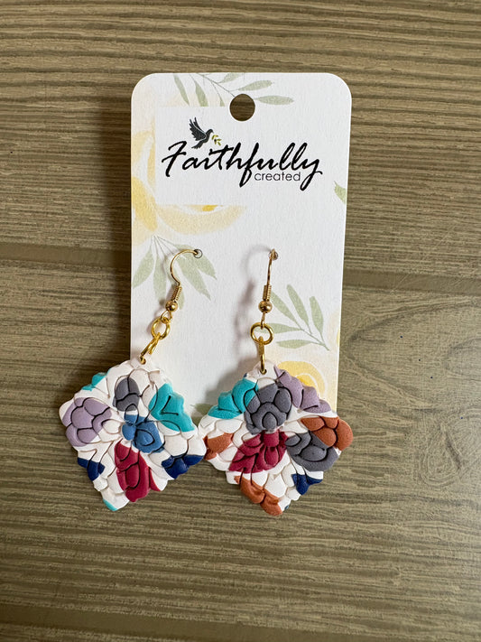 EARRINGS: MULTI COLORED DANGLES