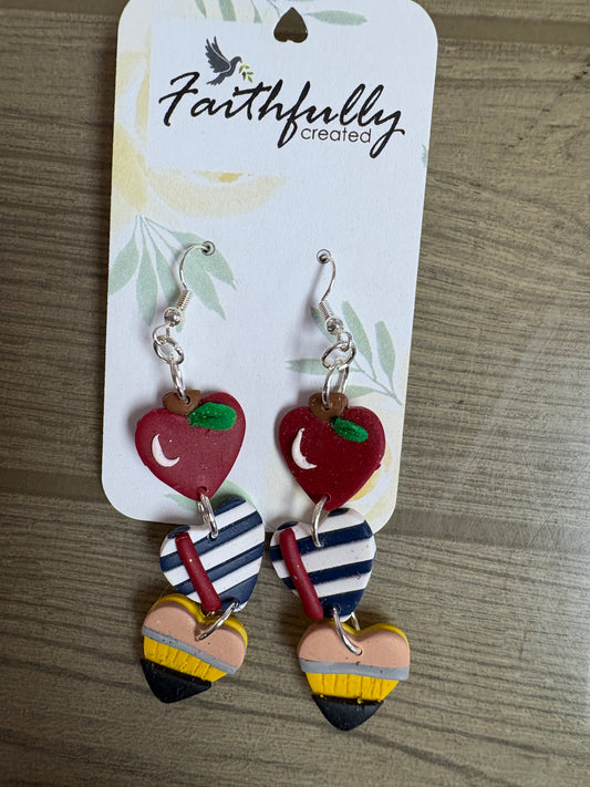 EARRINGS: TEACHER APPLE OF MY EYE