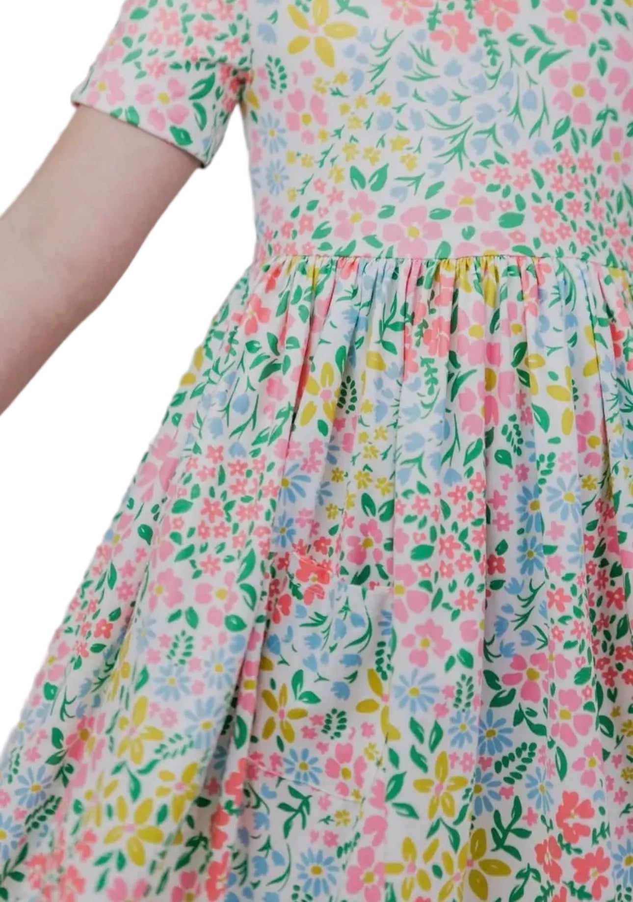 DAFFODILS TWIRL DRESS WITH POCKETS