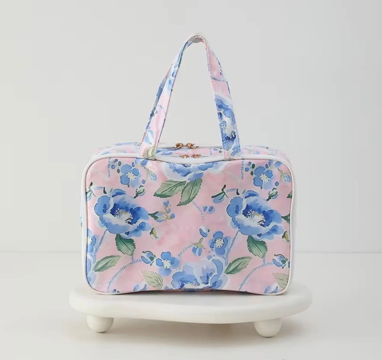 Waterproof Cosmetic Case Pvc Make Up Bag Hydrangea Horizon