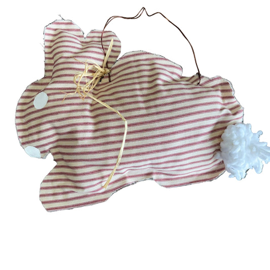 RUSTIC FABRIC BUNNY HANGER