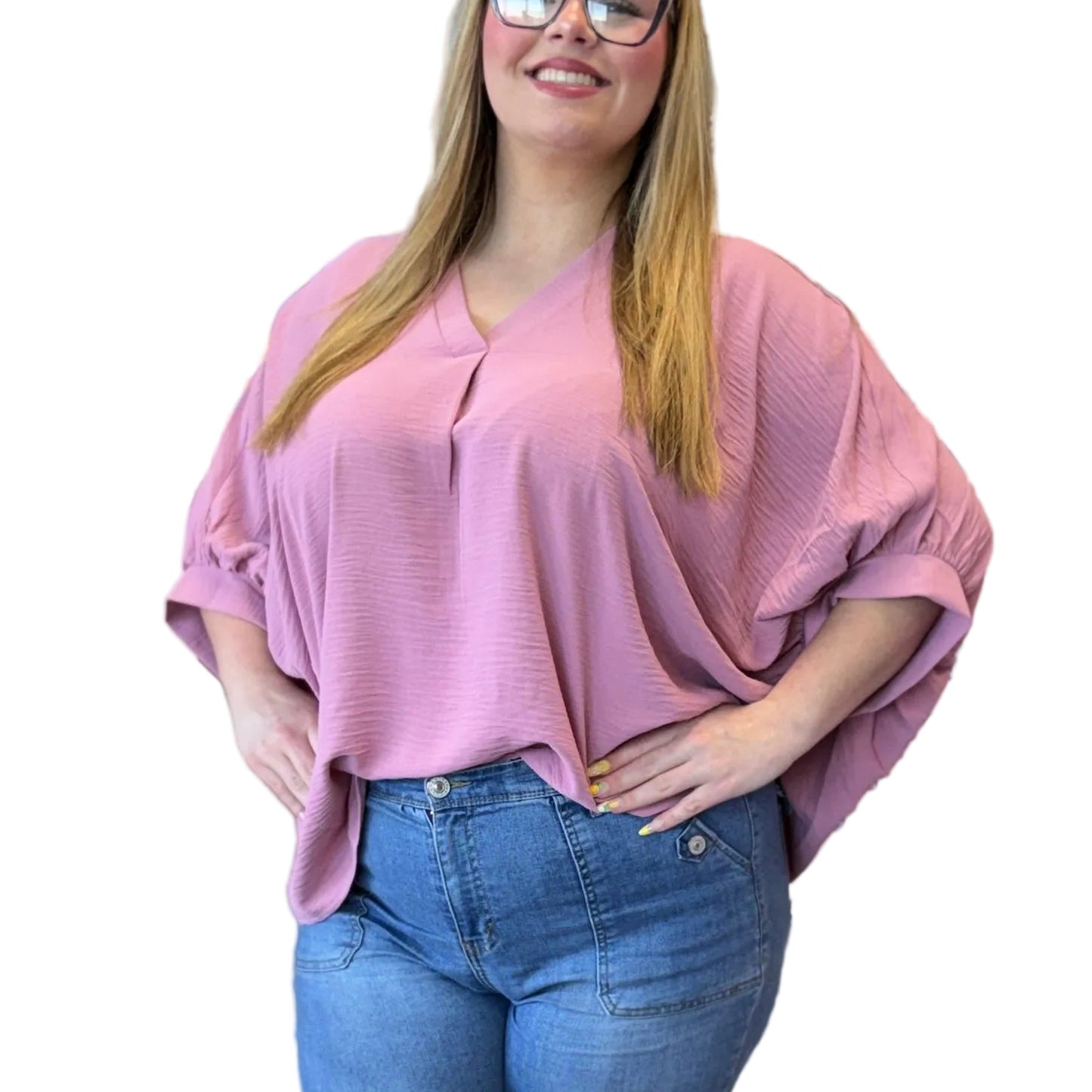 BLUSH BABY WOVEN TOP