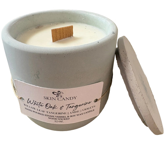 WOOD WICK CANDLE: WHITE OAK TANGERINE