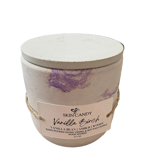 W0OD WICK CANDLE:VANILLA BIRCH