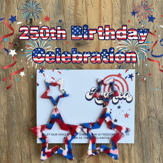 EARRINGS: PATRIOTIC SHINE BRIGHT!