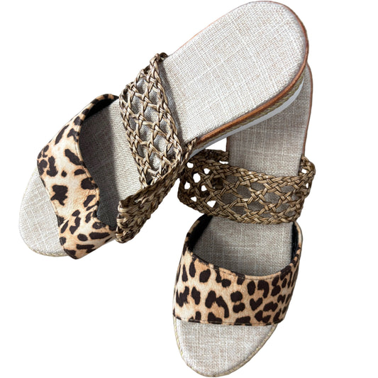 LEOPARD BRAIDED WEDGE