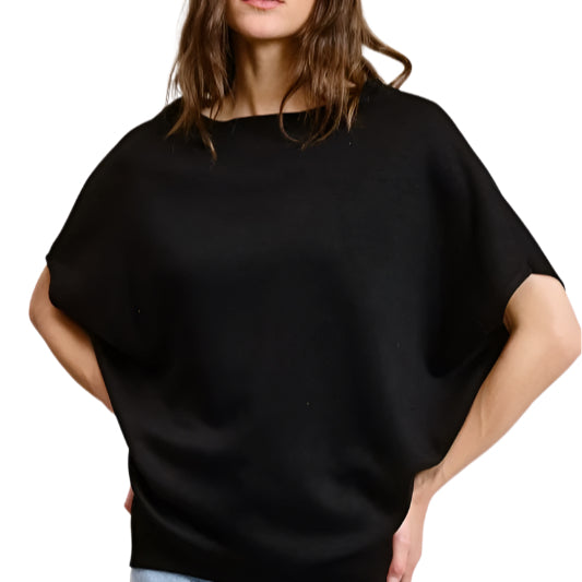SHORT SLEEVE DOLMAN TOP
