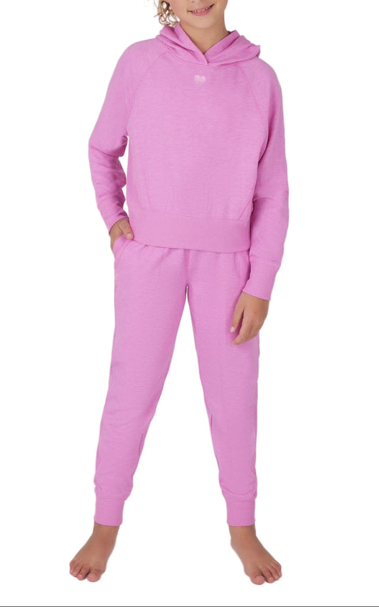TWEEN HOODIE & JOGGER SET: SUPER PINK