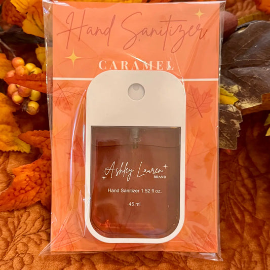 PACKAGED SPRAY HAND SANITIZER: CARAMEL
