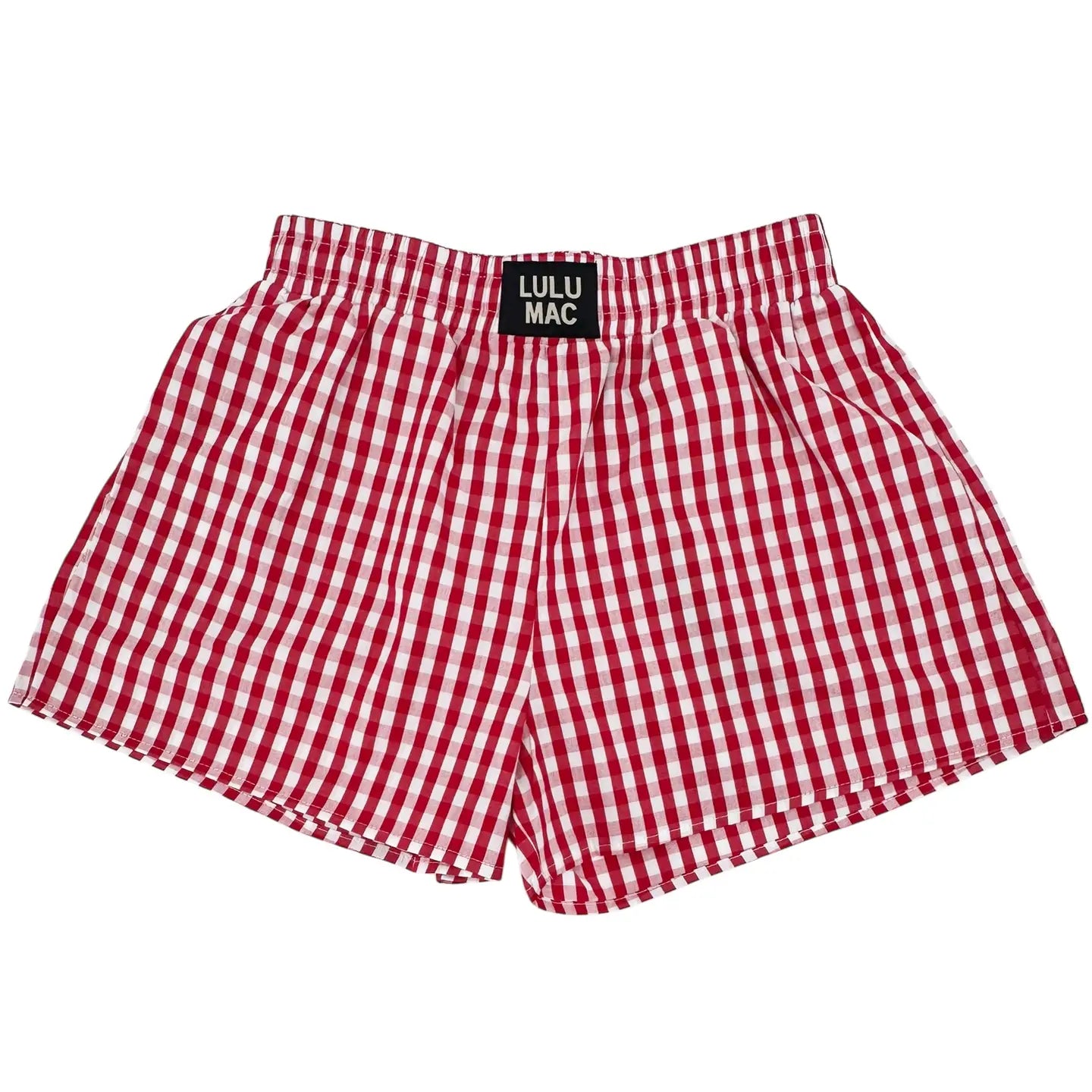 RED GINGHAM BOXER SHORTS