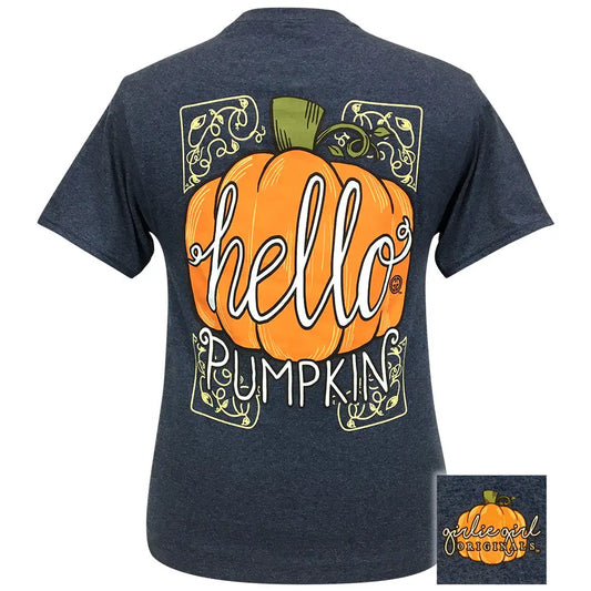 VINTAGE NAVY HELLO PUMPKIN TEE